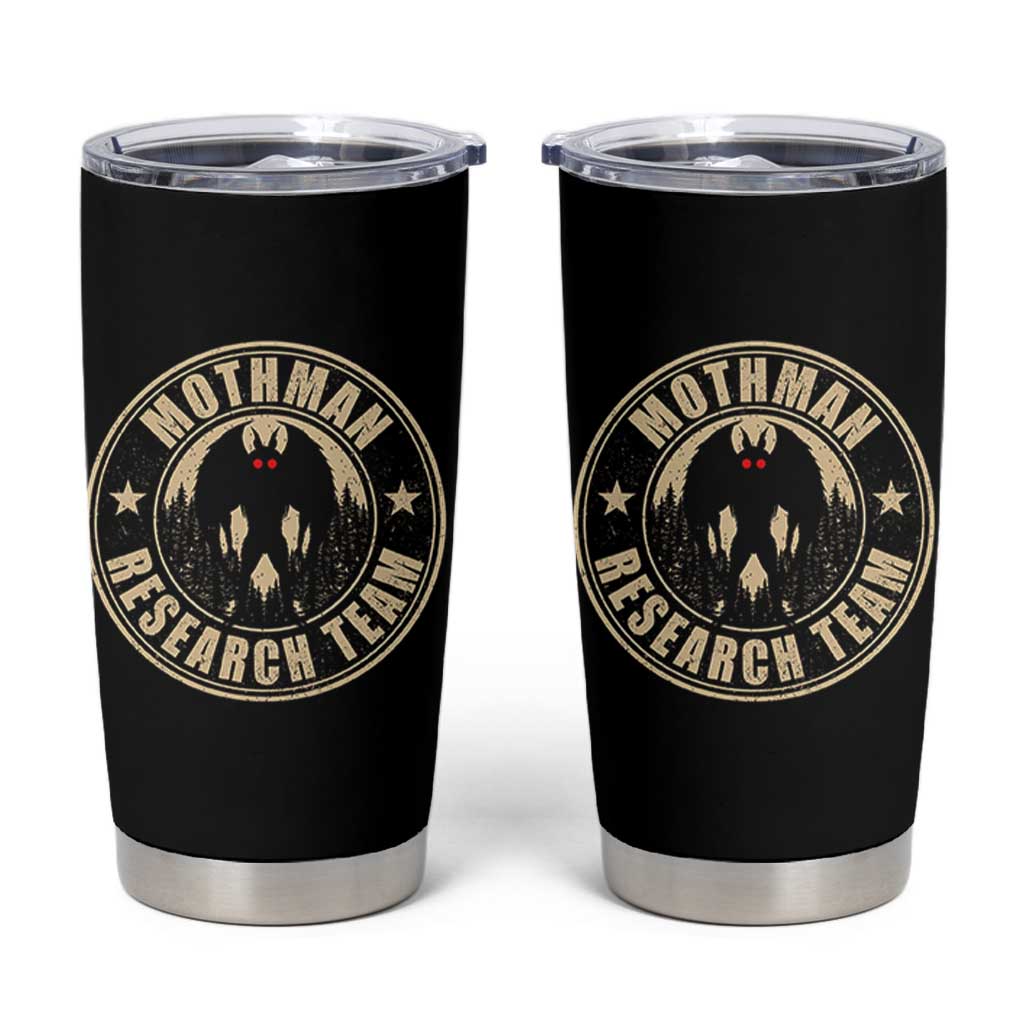 Funny Mothman Research Team Tumbler Cup Cryptozoology Cryptid Hunting