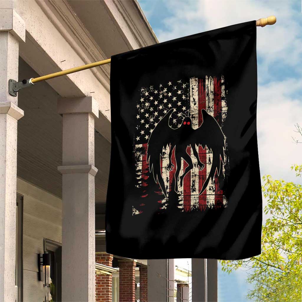 Mothman American Flag Patriotic Cryptid Creature Garden Flag