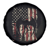 Mothman American Flag Patriotic Cryptid Creature Spare Tire Cover