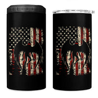 Mothman American Flag Patriotic Cryptid Creature 4 in 1 Can Cooler Tumbler