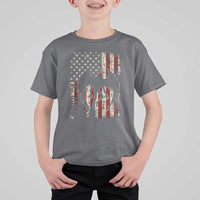 Mothman American Flag Patriotic Cryptid Creature T Shirt For Kid