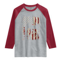 Mothman American Flag Patriotic Cryptid Creature Raglan Shirt