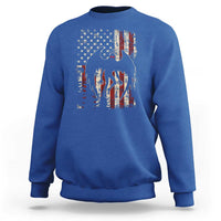 Mothman American Flag Patriotic Cryptid Creature Sweatshirt