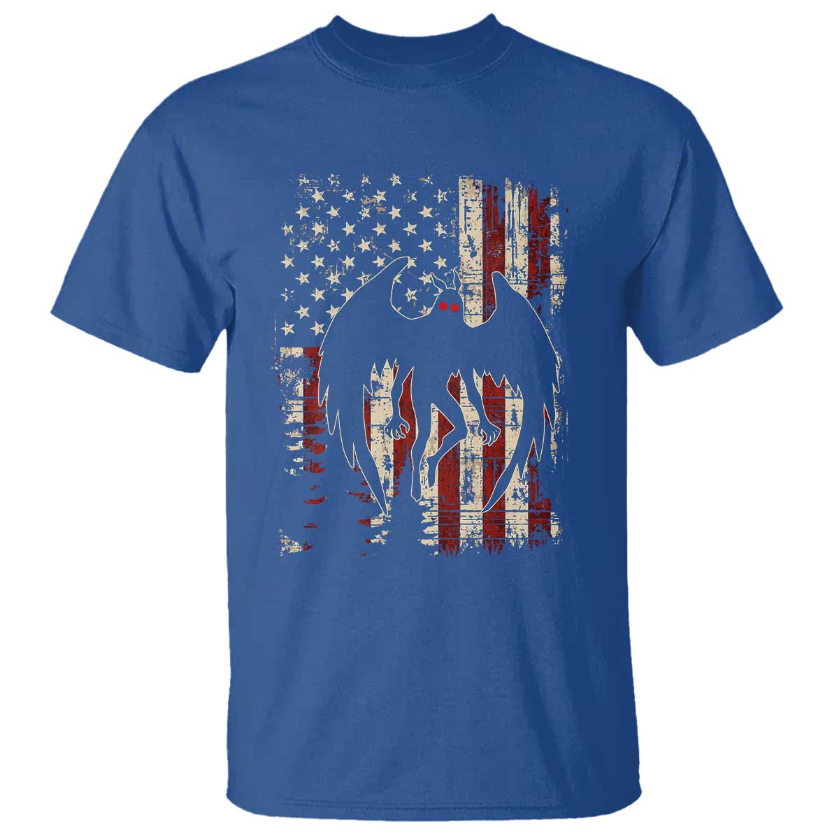 Mothman American Flag Patriotic Cryptid Creature T Shirt