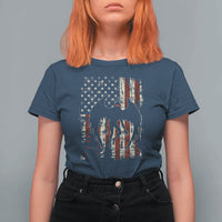 Mothman American Flag Patriotic Cryptid Creature T Shirt For Women
