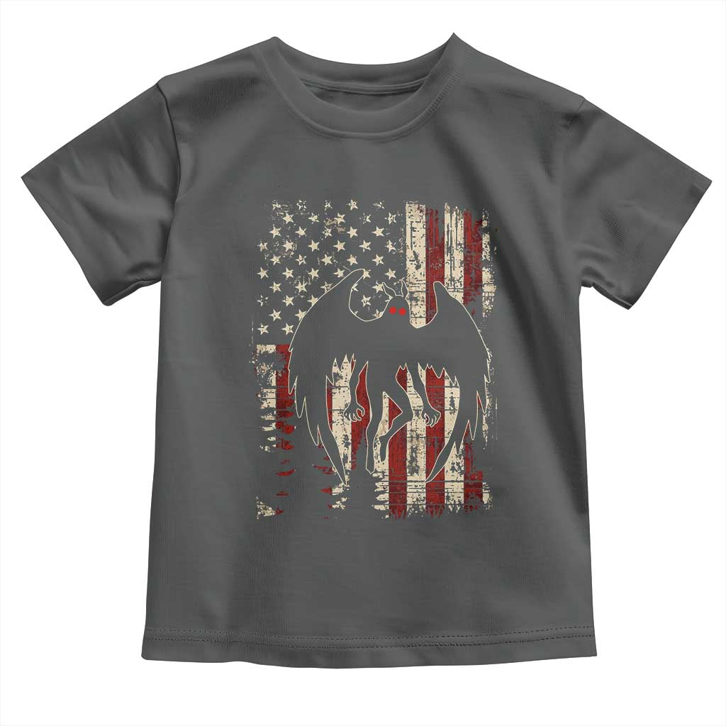 Mothman American Flag Patriotic Cryptid Creature Toddler T Shirt