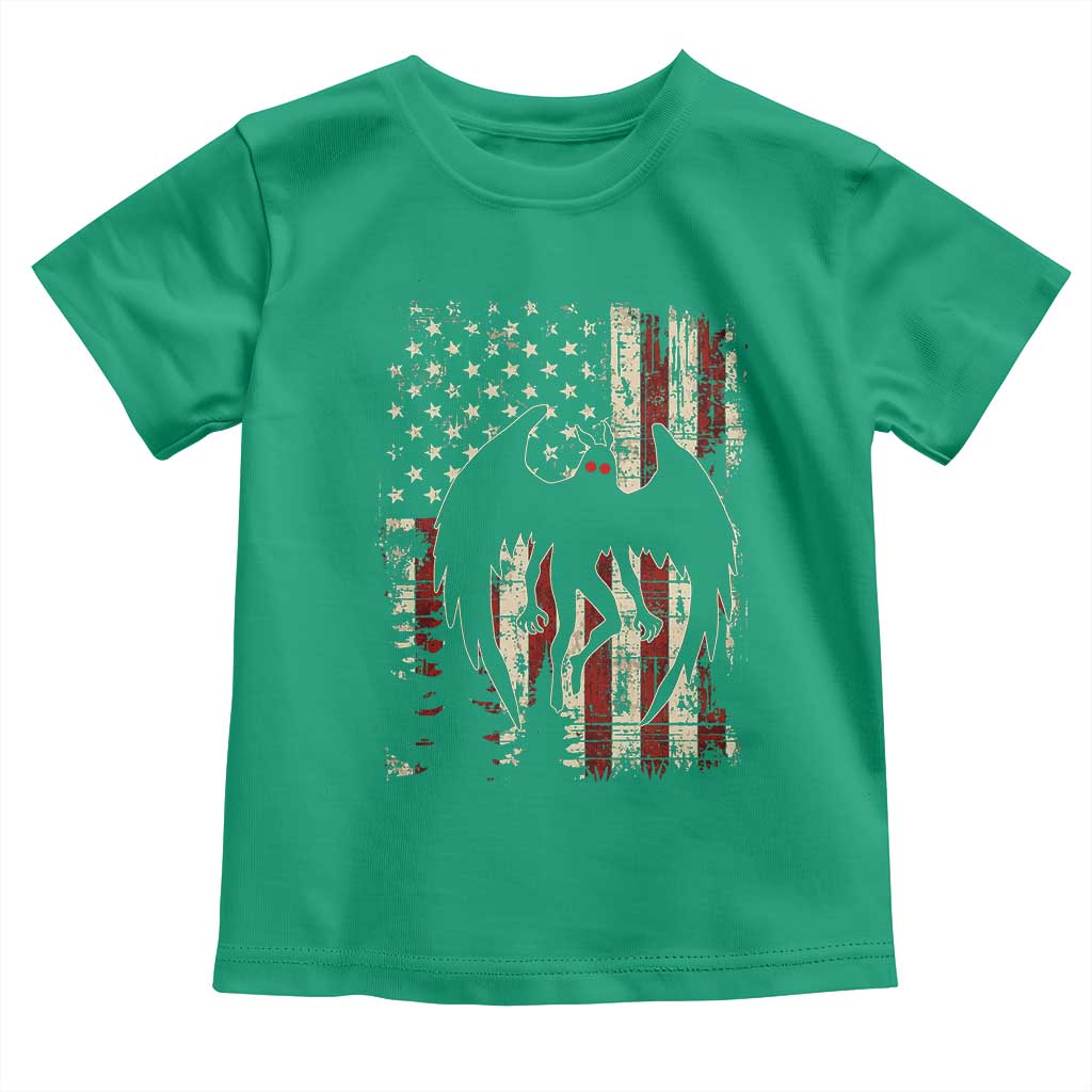 Mothman American Flag Patriotic Cryptid Creature Toddler T Shirt