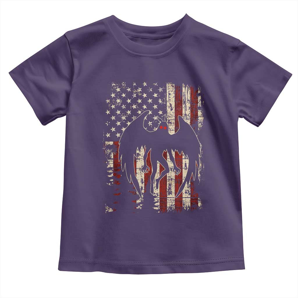 Mothman American Flag Patriotic Cryptid Creature Toddler T Shirt
