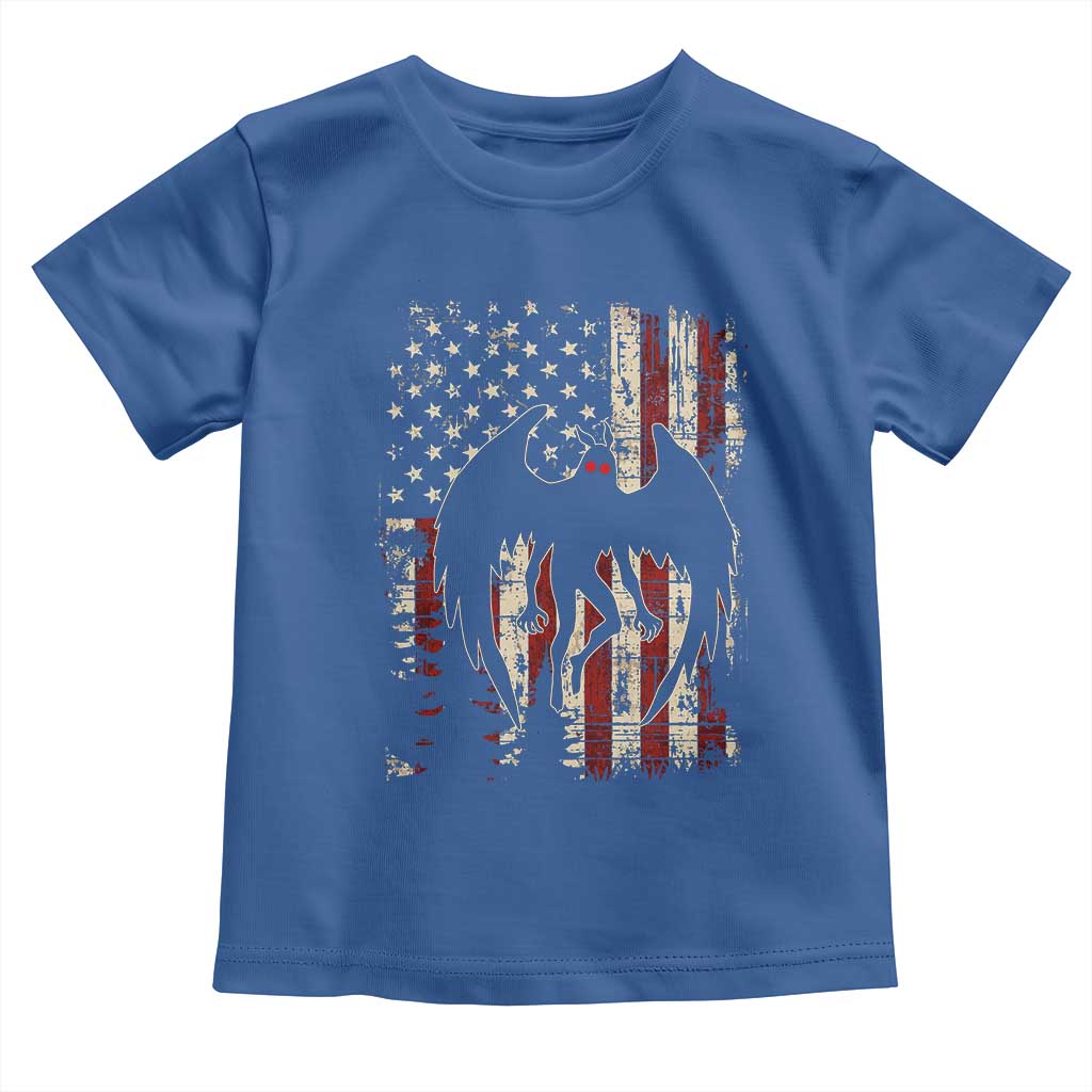 Mothman American Flag Patriotic Cryptid Creature Toddler T Shirt