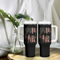 Mothman American Flag Patriotic Cryptid Creature Tumbler With Handle