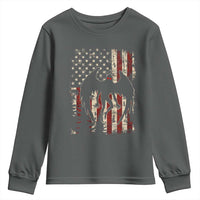 Mothman American Flag Patriotic Cryptid Creature Youth Sweatshirt
