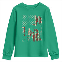 Mothman American Flag Patriotic Cryptid Creature Youth Sweatshirt
