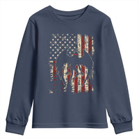 Mothman American Flag Patriotic Cryptid Creature Youth Sweatshirt