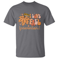 Fall Physical Therapy T Shirt I Love Fall Prevention Retro Groove Maple Leaf Nuts - Wonder Print Shop
