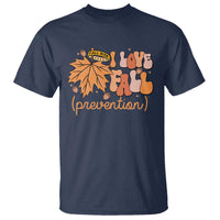 Fall Physical Therapy T Shirt I Love Fall Prevention Retro Groove Maple Leaf Nuts - Wonder Print Shop