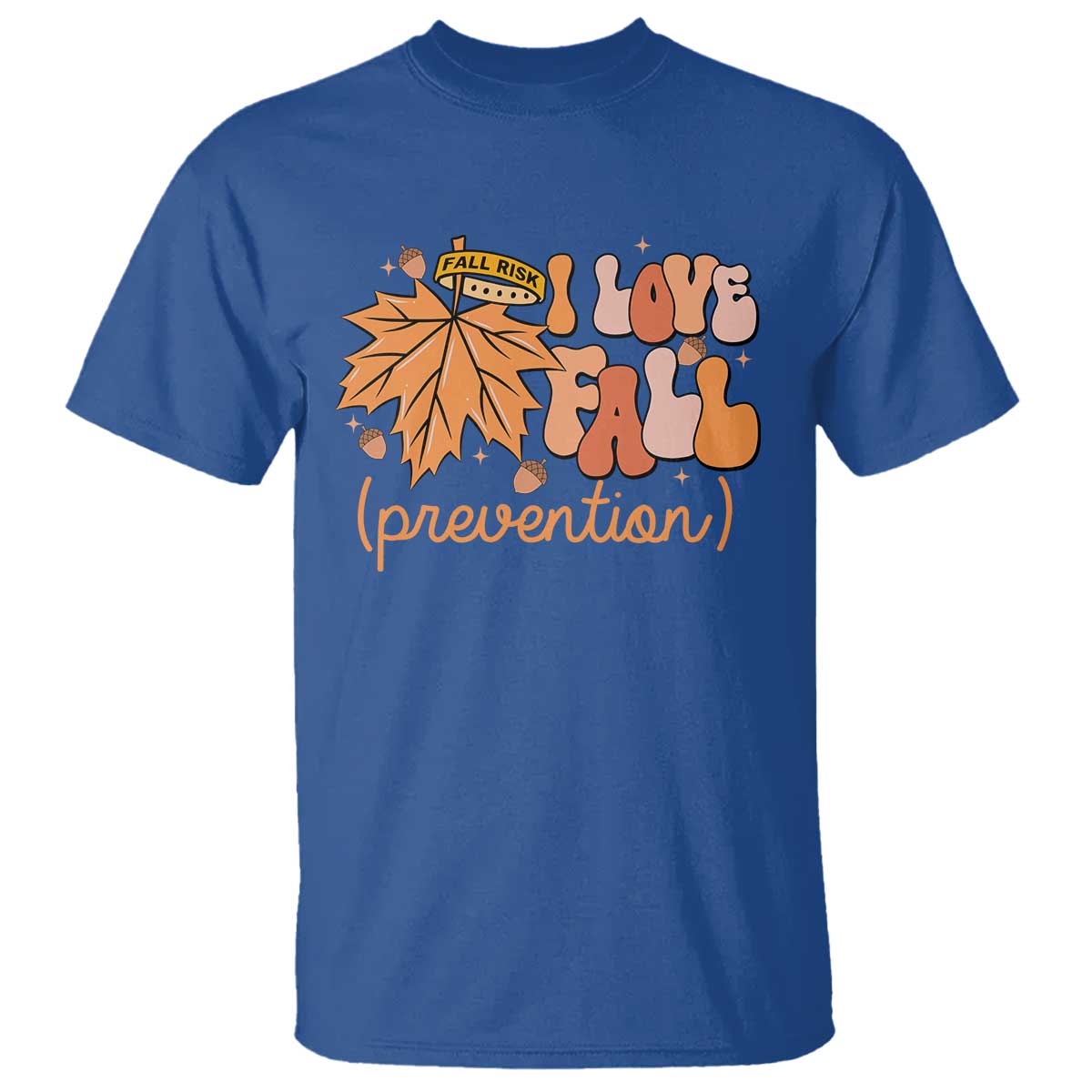 Fall Physical Therapy T Shirt I Love Fall Prevention Retro Groove Maple Leaf Nuts - Wonder Print Shop