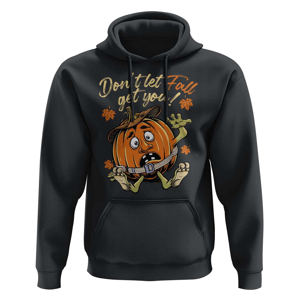 Funny Fall Physical Therapy Hoodie Don't Let Fall Get You Pumpkin Safety Belt Maple Leaf - Wonder Print Shop