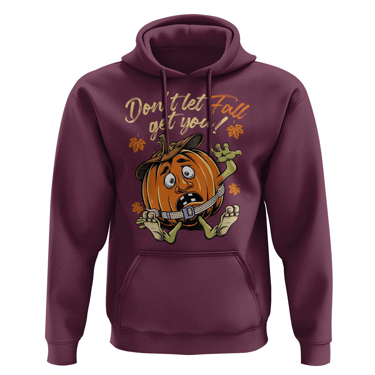 Funny Fall Physical Therapy Hoodie Don't Let Fall Get You Pumpkin Safety Belt Maple Leaf - Wonder Print Shop
