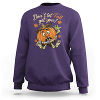 Funny Fall Physical Therapy Sweatshirt Don't Let Fall Get You Pumpkin Safety Belt Maple Leaf - Wonder Print Shop