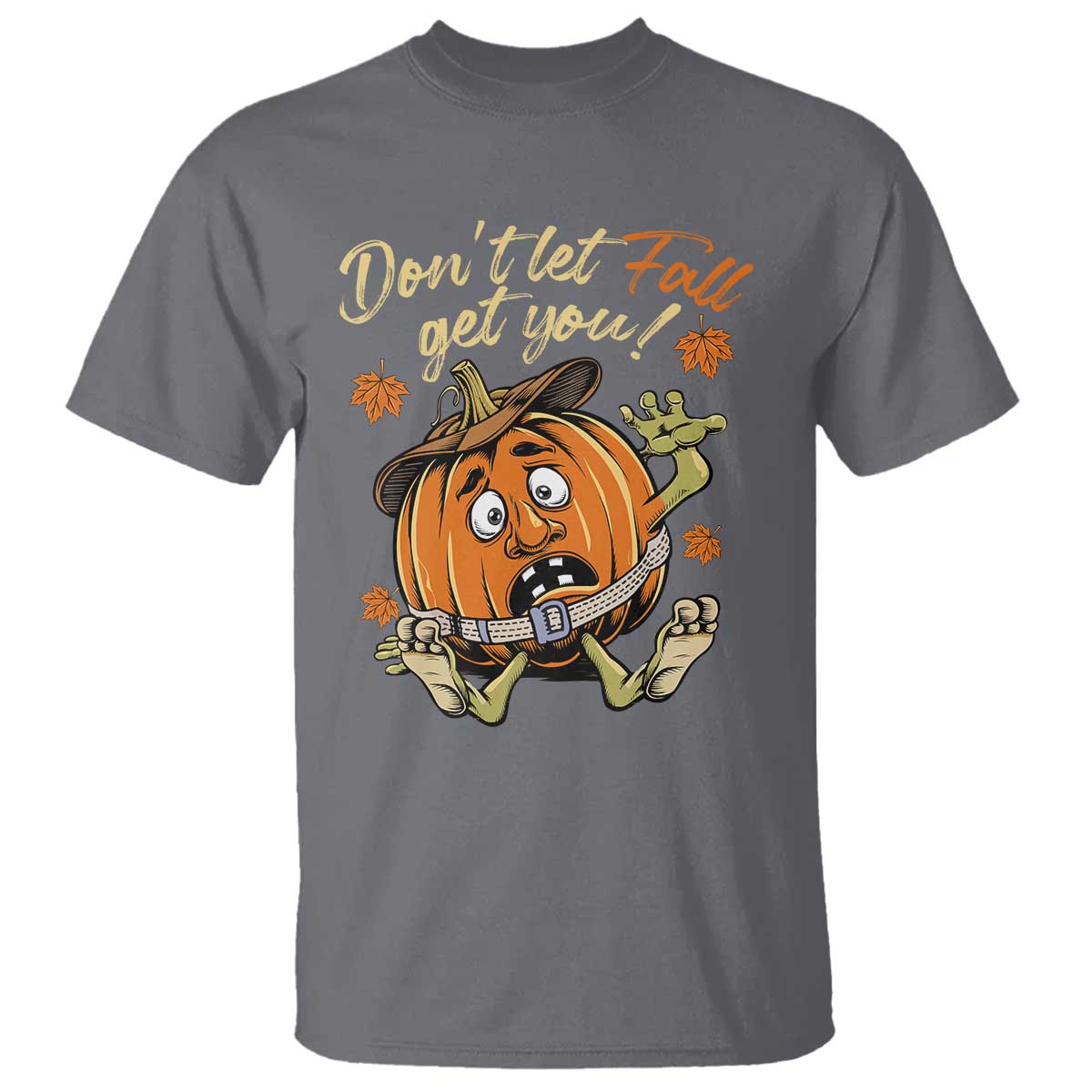 Funny Fall Physical Therapy T Shirt Don't Let Fall Get You Pumpkin Safety Belt Maple Leaf - Wonder Print Shop