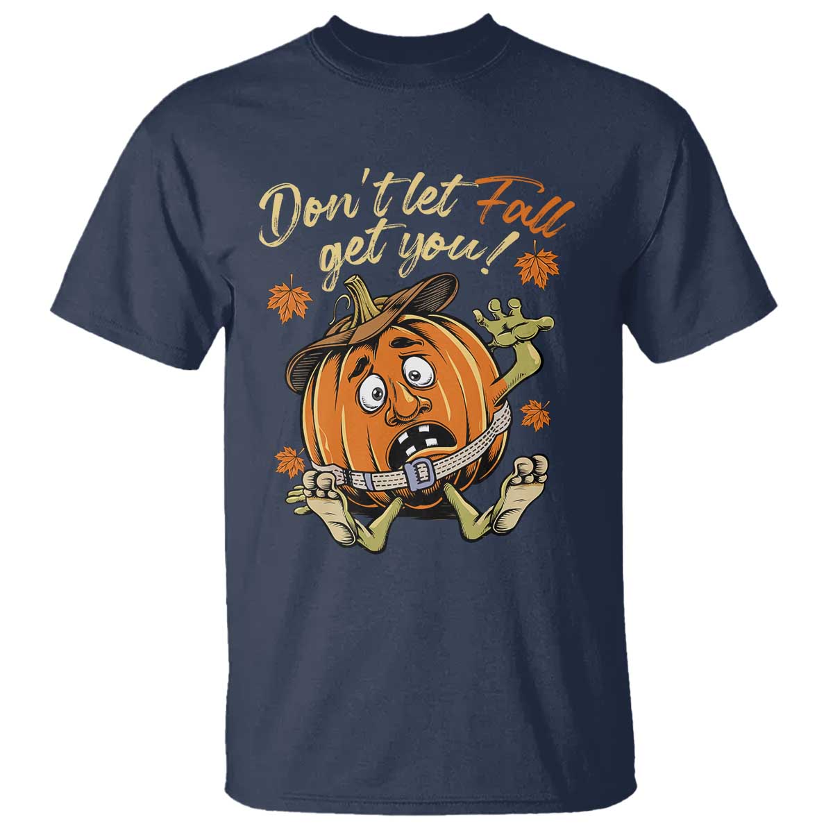 Funny Fall Physical Therapy T Shirt Don't Let Fall Get You Pumpkin Safety Belt Maple Leaf - Wonder Print Shop