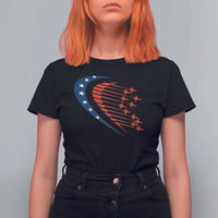 Patriotic T Shirt For Women American Flag Fighter Jets Airplane 4th Of July - Wonder Print Shop