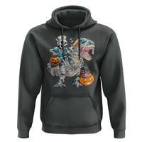 Funny Halloween Nurse Hoodie Skeleton Nurse Riding Mummy Dinosaur Pumpkin Candy - Wonder Print Shop