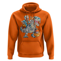 Funny Halloween Nurse Hoodie Skeleton Nurse Riding Mummy Dinosaur Pumpkin Candy - Wonder Print Shop