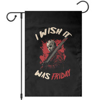 Funny Scary Halloween Slasher Garden Flag I Wish It Was Friday - Wonder Print Shop