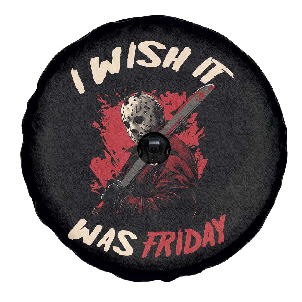 Funny Scary Halloween Slasher Spare Tire Cover I Wish It Was Friday - Wonder Print Shop