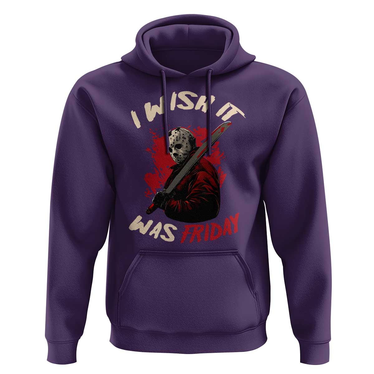 Funny Scary Halloween Slasher Hoodie I Wish It Was Friday - Wonder Print Shop