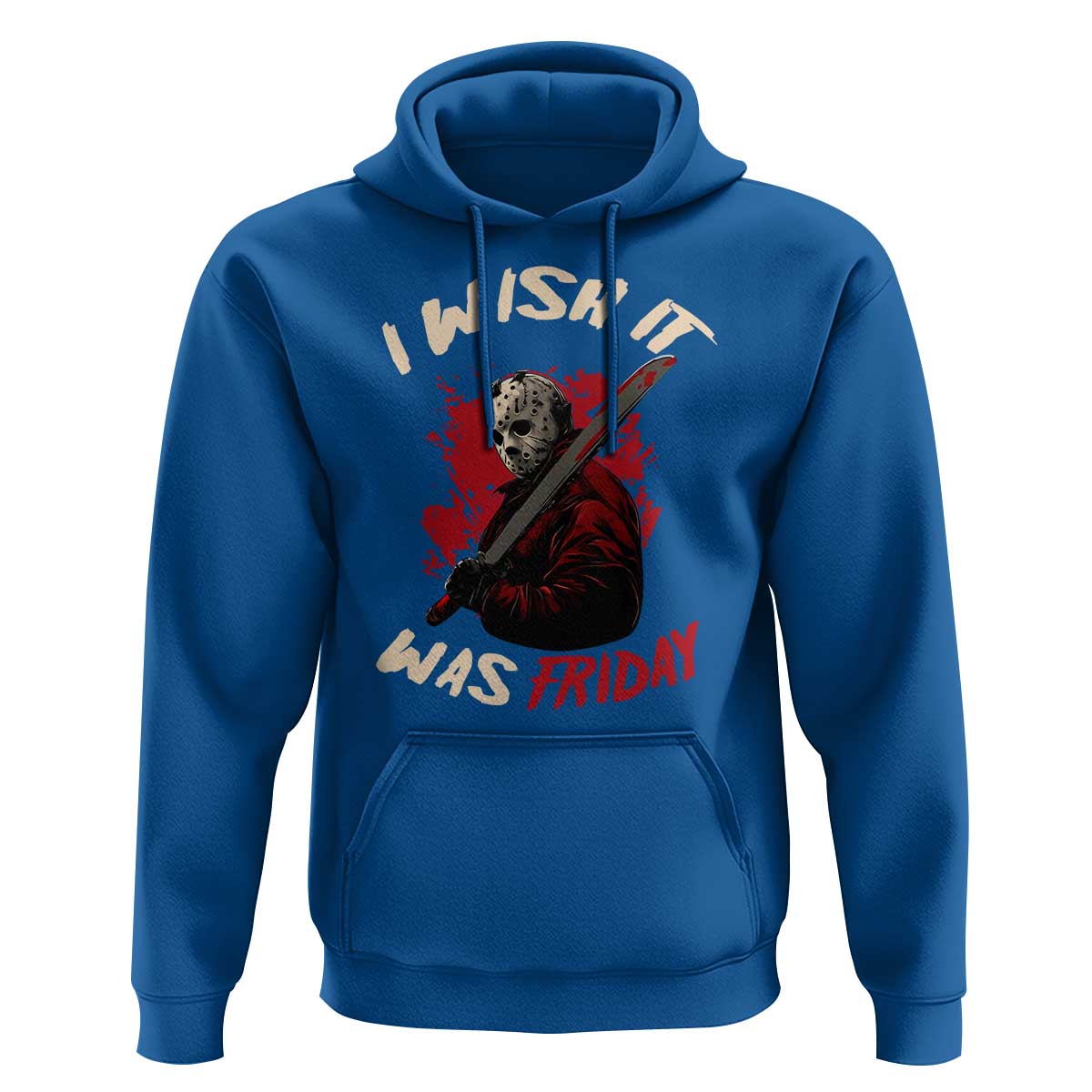 Funny Scary Halloween Slasher Hoodie I Wish It Was Friday - Wonder Print Shop