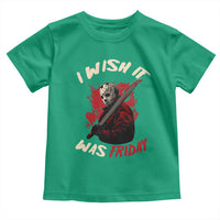 Funny Scary Halloween Slasher Toddler T Shirt I Wish It Was Friday - Wonder Print Shop