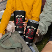 Funny Scary Halloween Slasher Tumbler Cup I Wish It Was Friday - Wonder Print Shop