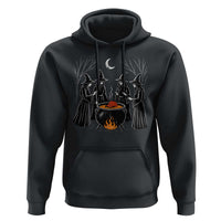 Funny Halloween Witch Spooky Season Orange Cauldron Hoodie - Wonder Print Shop