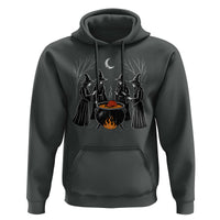 Funny Halloween Witch Spooky Season Orange Cauldron Hoodie - Wonder Print Shop