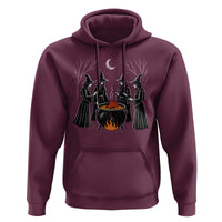 Funny Halloween Witch Spooky Season Orange Cauldron Hoodie - Wonder Print Shop