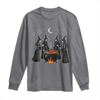 Funny Halloween Witch Spooky Season Orange Cauldron Long Sleeve Shirt - Wonder Print Shop