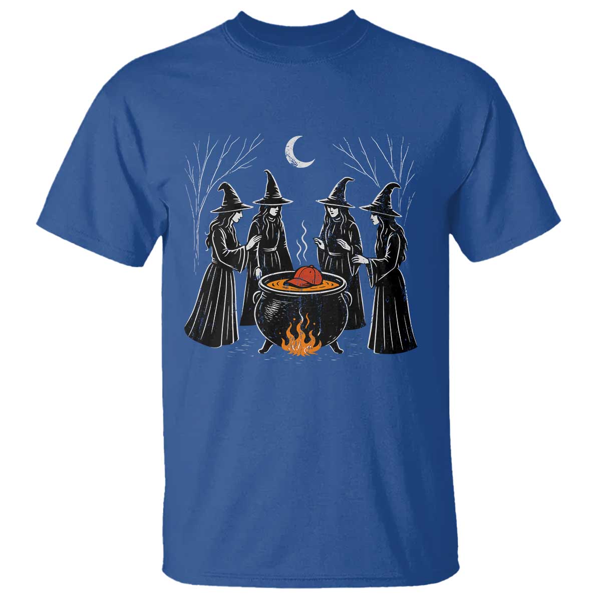 Funny Halloween Witch Spooky Season Orange Cauldron T Shirt - Wonder Print Shop