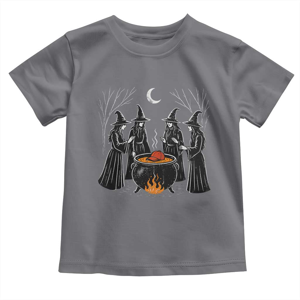 Funny Halloween Witch Spooky Season Orange Cauldron Toddler T Shirt - Wonder Print Shop