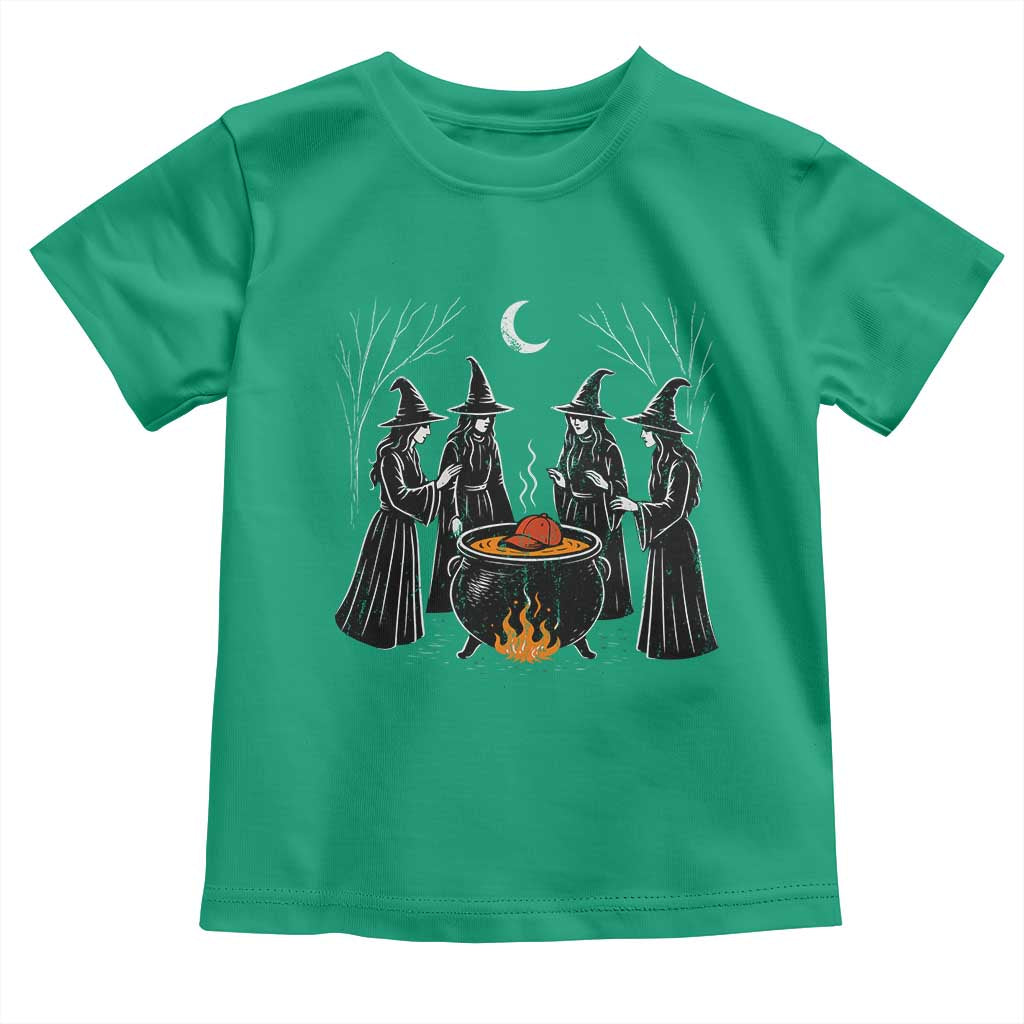 Funny Halloween Witch Spooky Season Orange Cauldron Toddler T Shirt - Wonder Print Shop