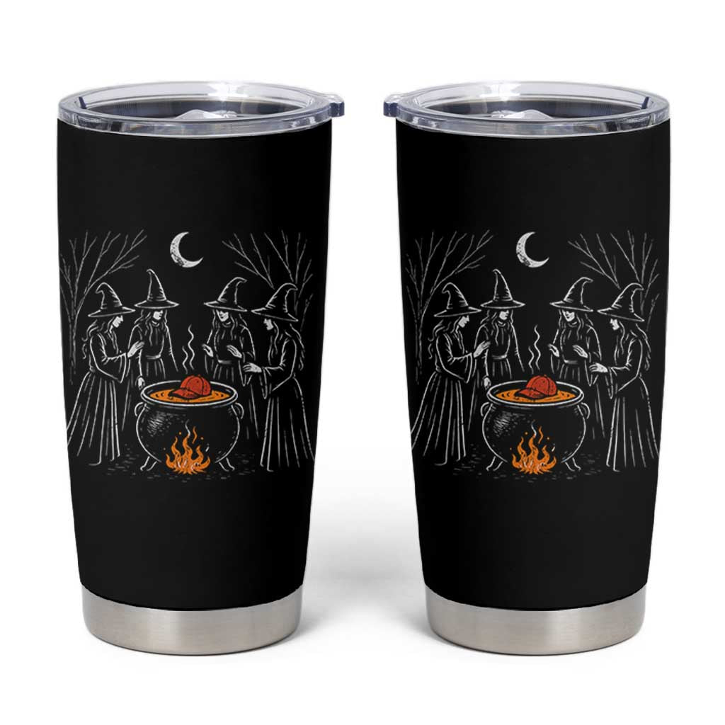 Funny Halloween Witch Spooky Season Orange Cauldron Tumbler Cup - Wonder Print Shop