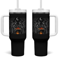Funny Halloween Witch Spooky Season Orange Cauldron Tumbler With Handle - Wonder Print Shop