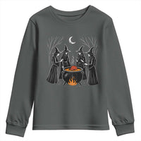 Funny Halloween Witch Spooky Season Orange Cauldron Youth Sweatshirt - Wonder Print Shop
