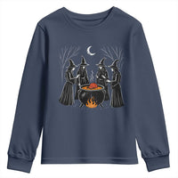 Funny Halloween Witch Spooky Season Orange Cauldron Youth Sweatshirt - Wonder Print Shop