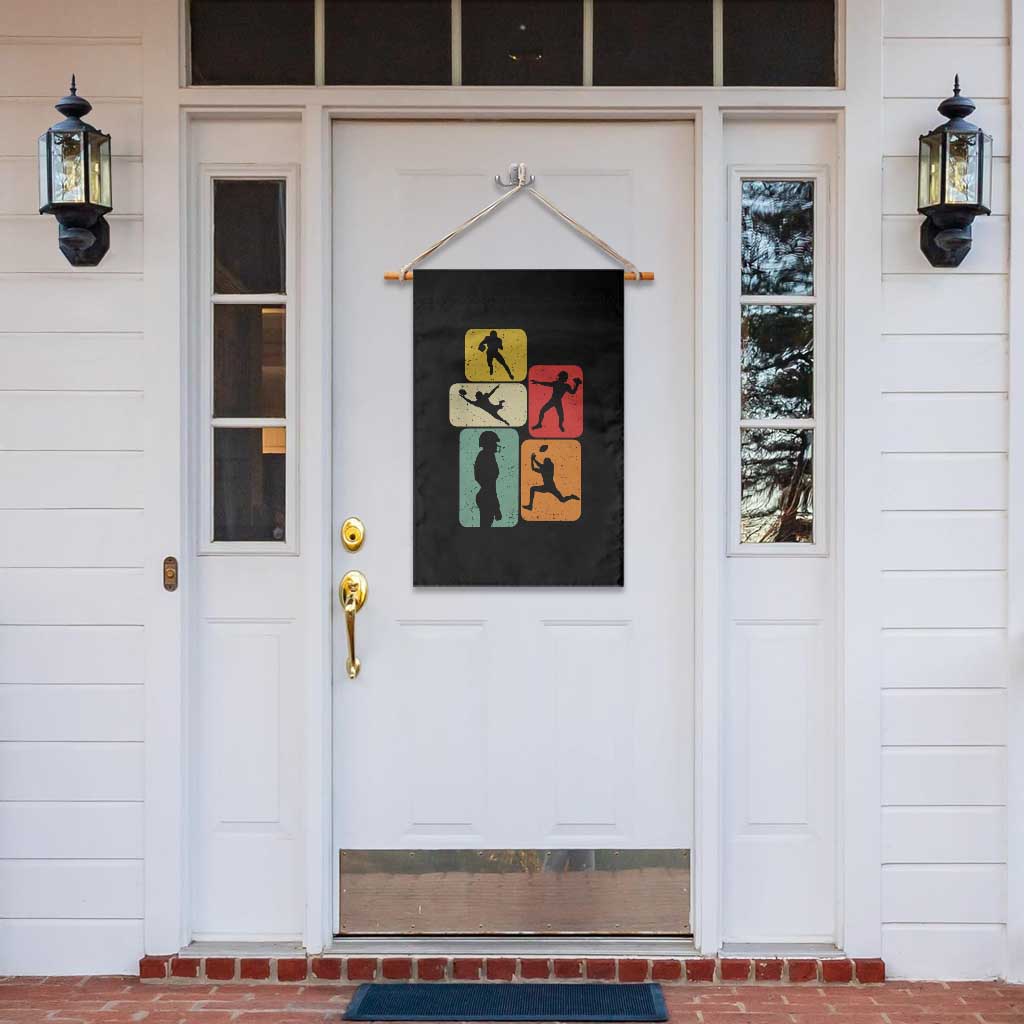 American Football Player Retro Vintage Sport Lover Garden Flag - Wonder Print Shop