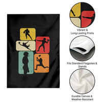American Football Player Retro Vintage Sport Lover Garden Flag - Wonder Print Shop