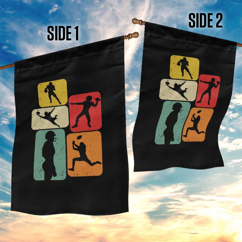 American Football Player Retro Vintage Sport Lover Garden Flag - Wonder Print Shop
