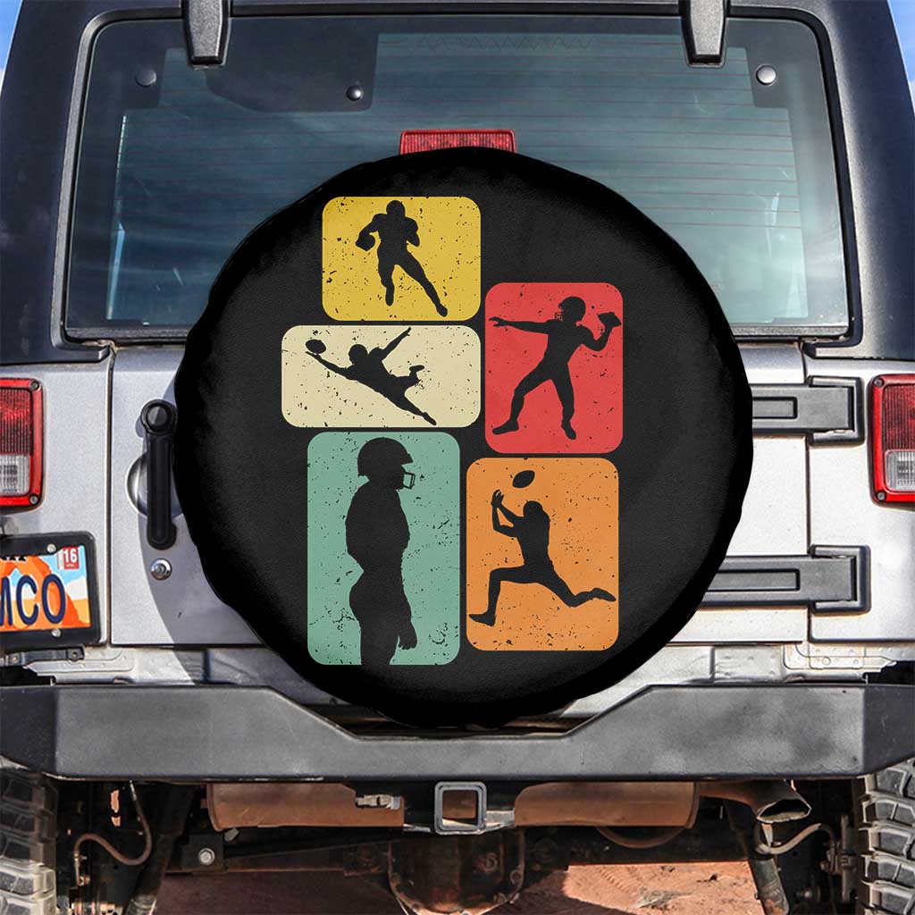 American Football Player Retro Vintage Sport Lover Spare Tire Cover - Wonder Print Shop