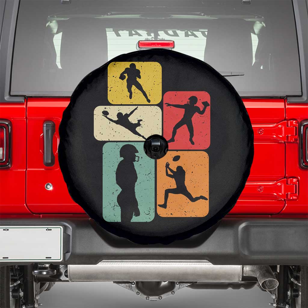 American Football Player Retro Vintage Sport Lover Spare Tire Cover - Wonder Print Shop